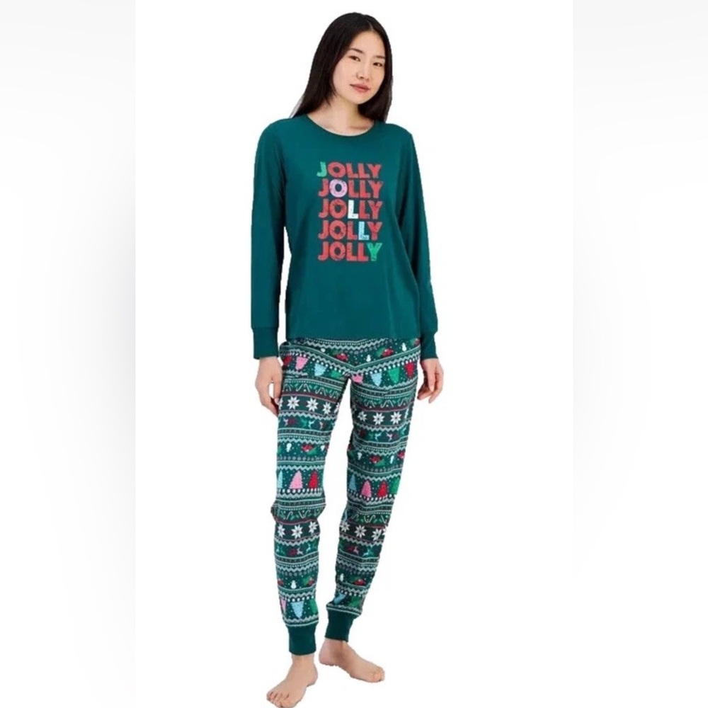 Family Pajama Womem’s Plus Size Mix It Jolly Fair Pajama Set Size 3X